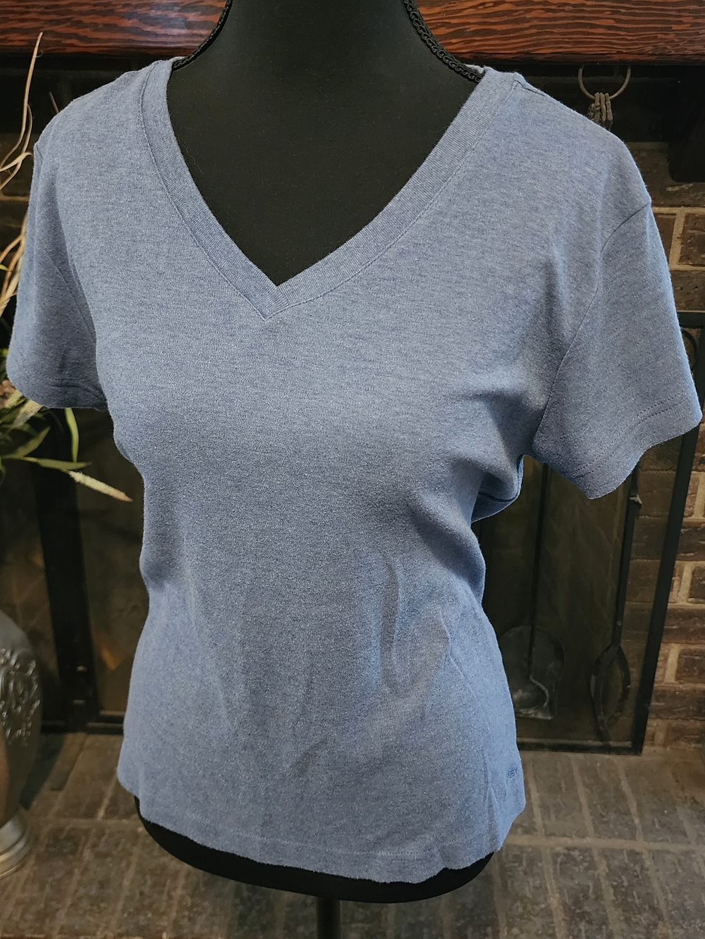 Jockey Women's Heather Blue V-Neck Tee